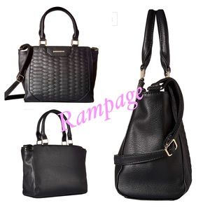 Black quilted rampage cross body